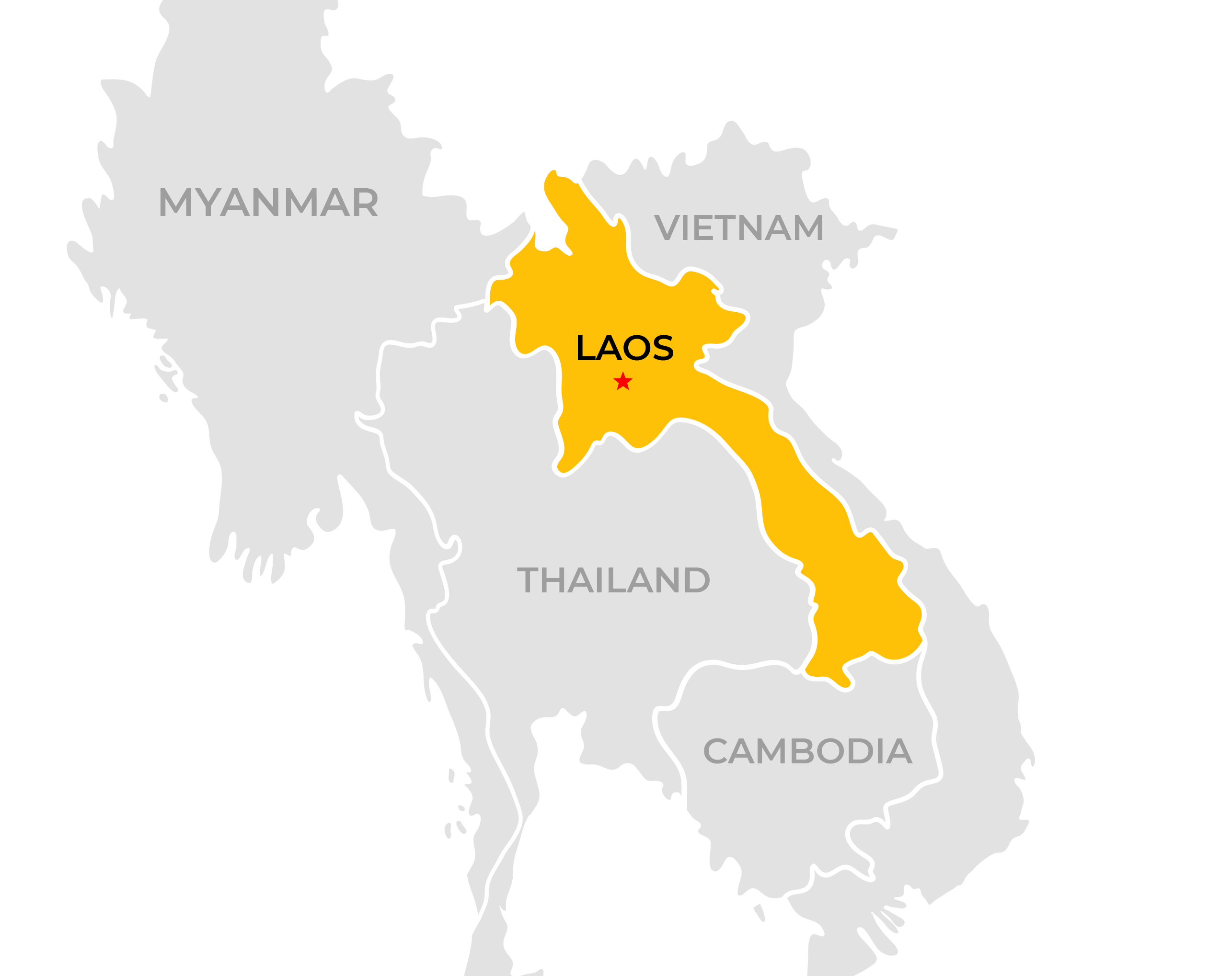 Laos travel map